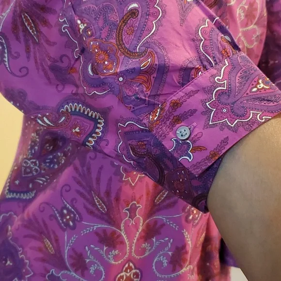 J Crew Re-Imagined Liberty Fabric Paisley Puff Sleeve Shirt - Picture 3 of 13